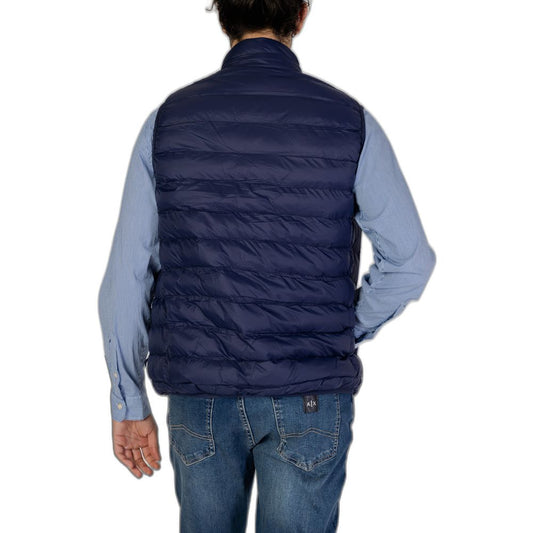 Blue Polyamide Sleveless Jacket