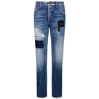 Blå bomuldsjeans og bukser