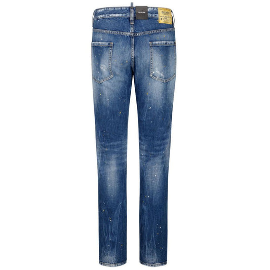Blå bomuldsjeans og bukser