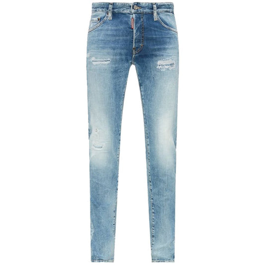Blå bomuldsjeans og bukser