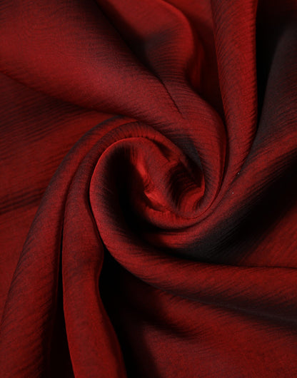 وشاح حريري أحمر مستطيل للنساء