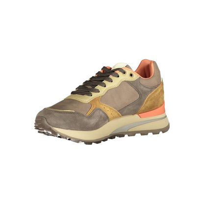 Brown Polyester Sneaker