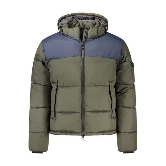 Grøn polyester herrejakke