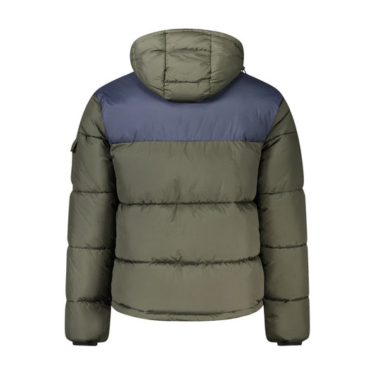 Grøn polyester herrejakke