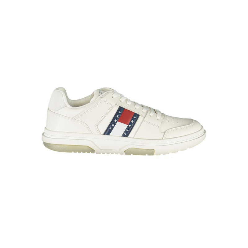 White Polyester Sneaker