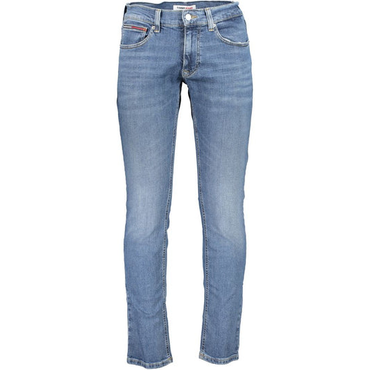 Blå bomuldsjeans og bukser