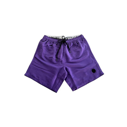 Purple Polyester Men Swim Short