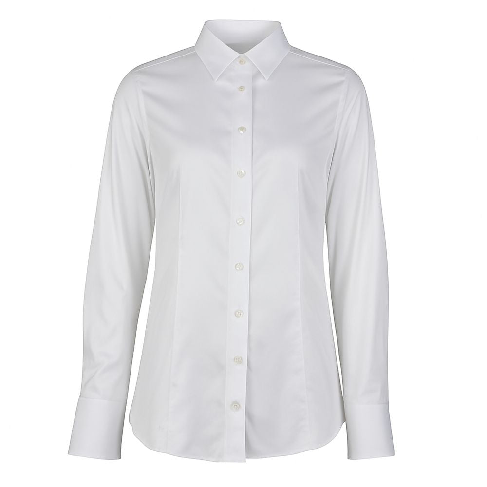 White Cotton Women Shirt