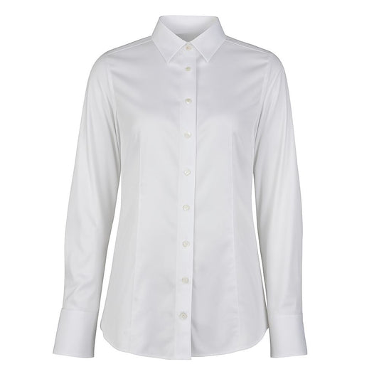 White Cotton Women Shirt