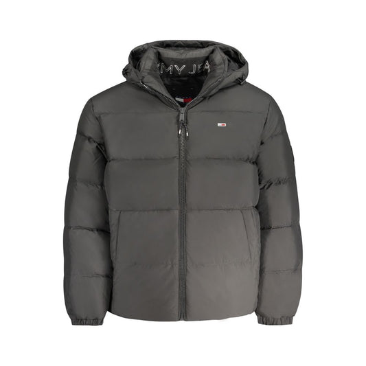 Black Recycled Polyester Men Jacket