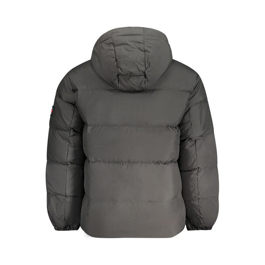 Black Recycled Polyester Men Jacket
