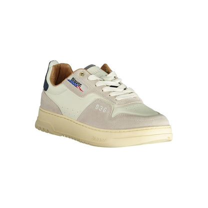 White Polyester Sneaker