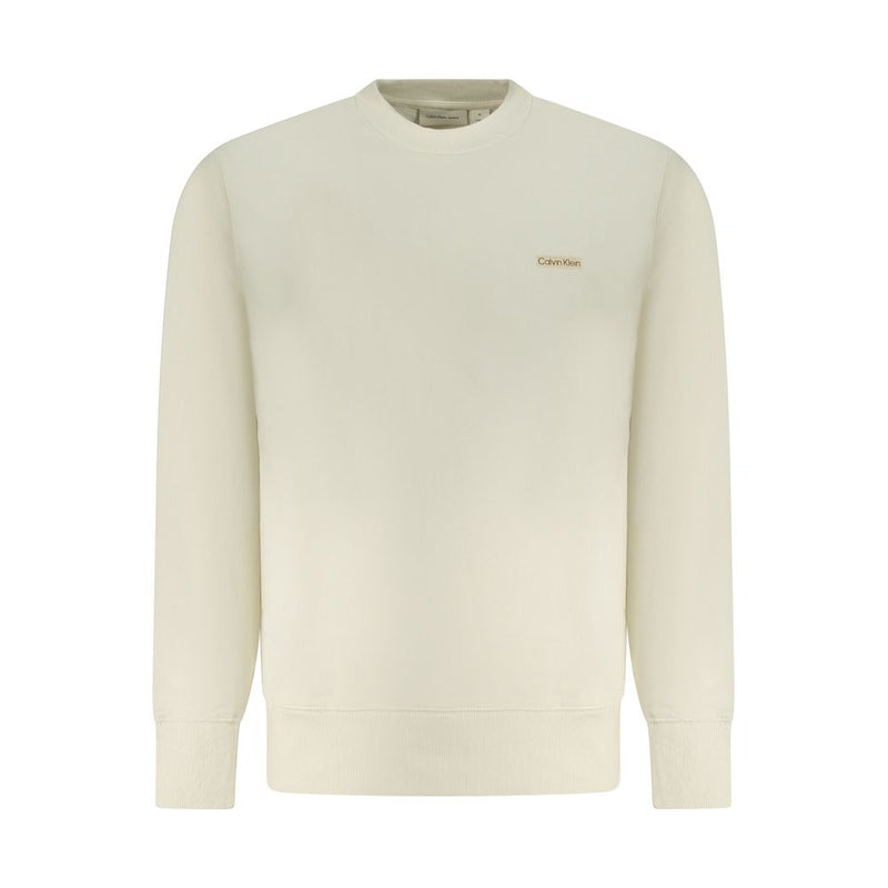 Beige Cotton Men Sweater