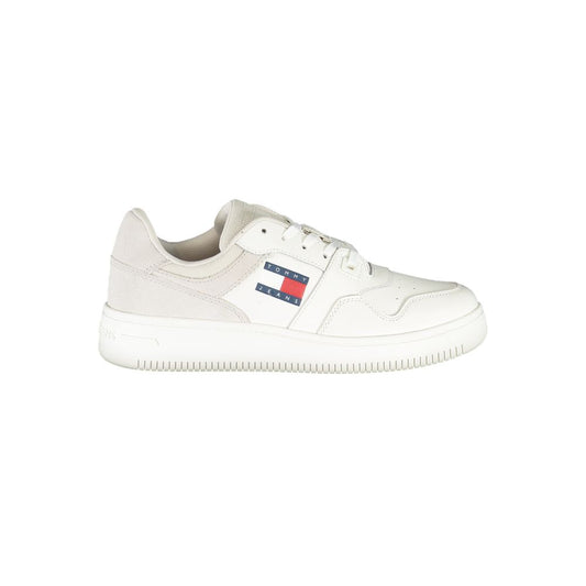 Hvid polyester-sneaker