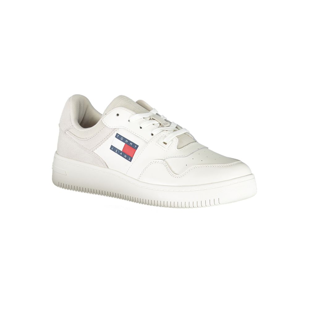 Hvid polyester-sneaker