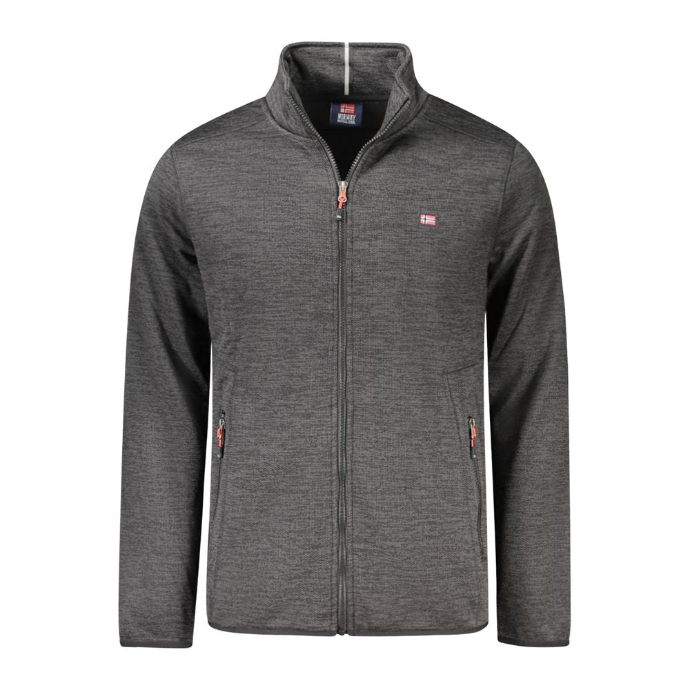 Sort polyester herrejakke