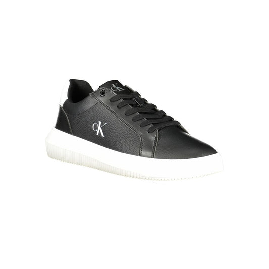 Black Polyester Sneaker