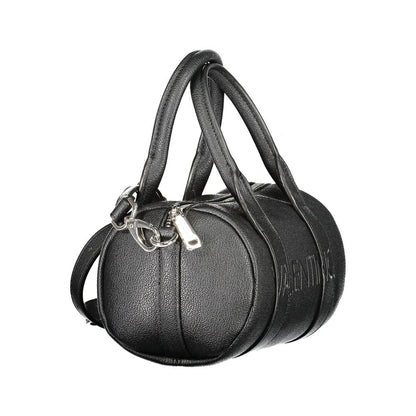 Black Polyurethane Women Handbag