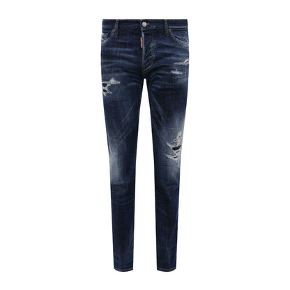 Blå bomuldsjeans og bukser
