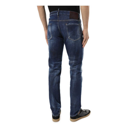 Blå bomuldsjeans og bukser