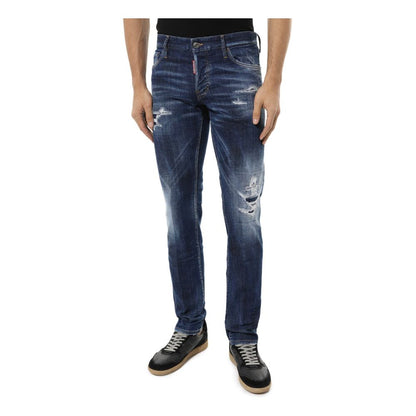 Blå bomuldsjeans og bukser