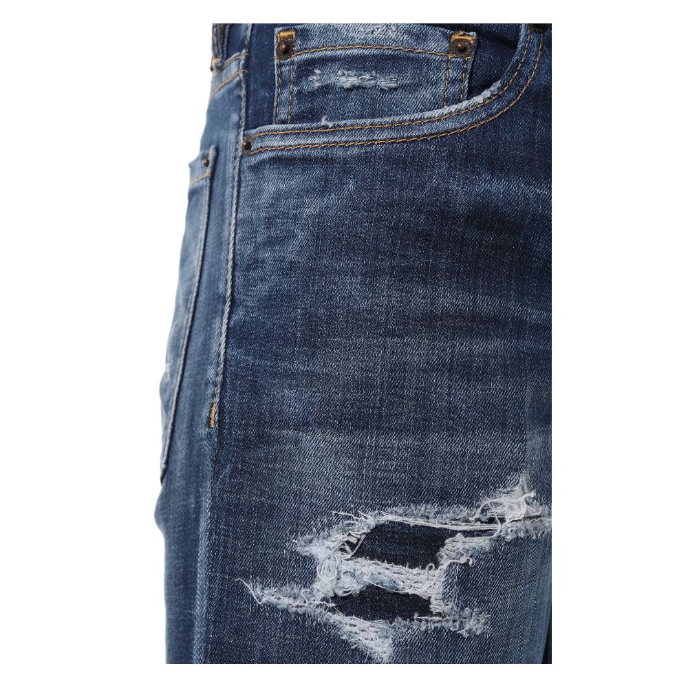 Blå bomuldsjeans og bukser