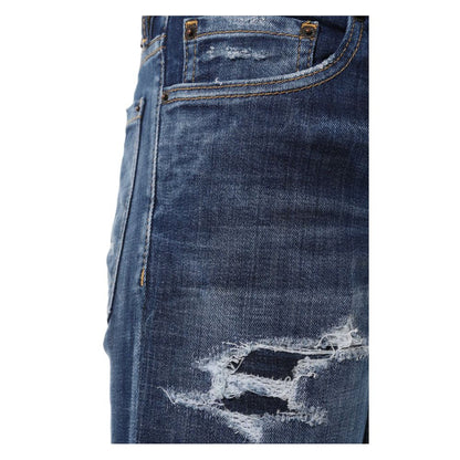 Blå bomuldsjeans og bukser