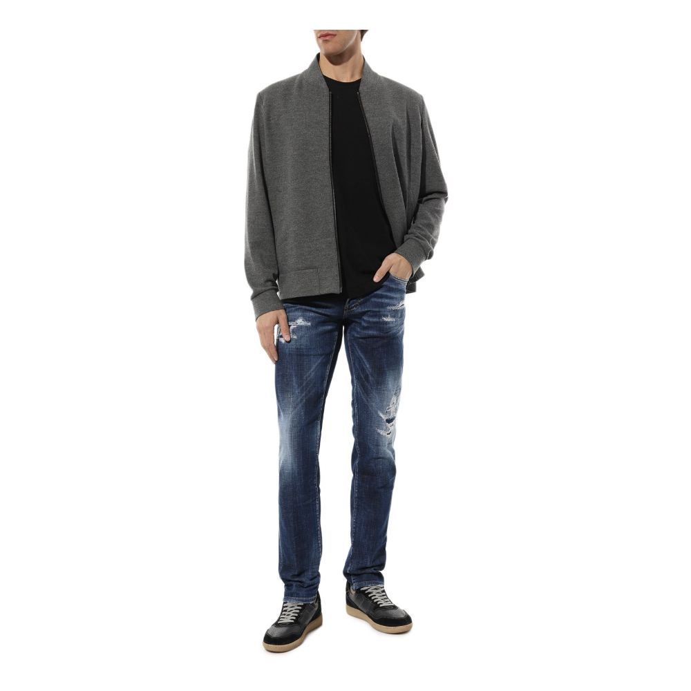 Blå bomuldsjeans og bukser