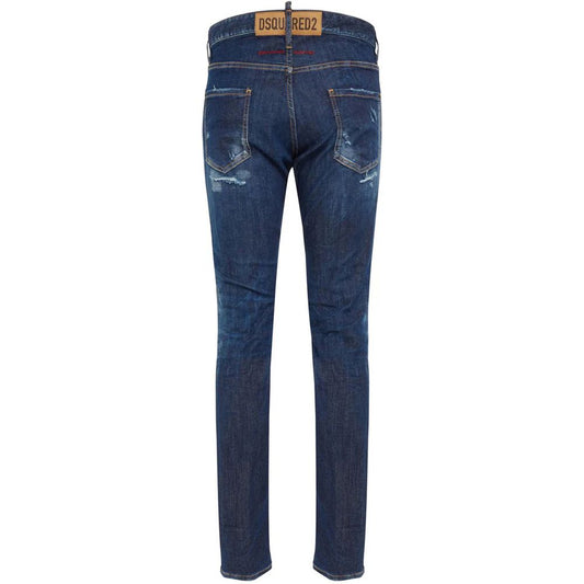 Blå bomuldsjeans og bukser