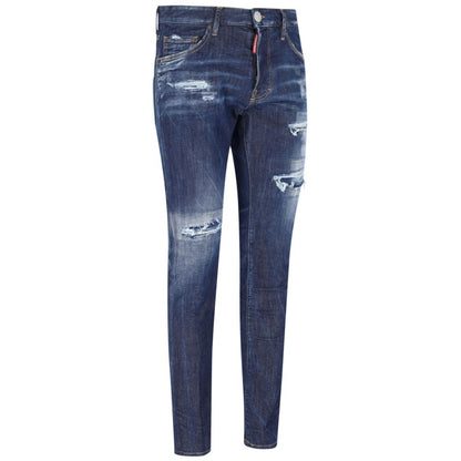 Blå bomuldsjeans og bukser