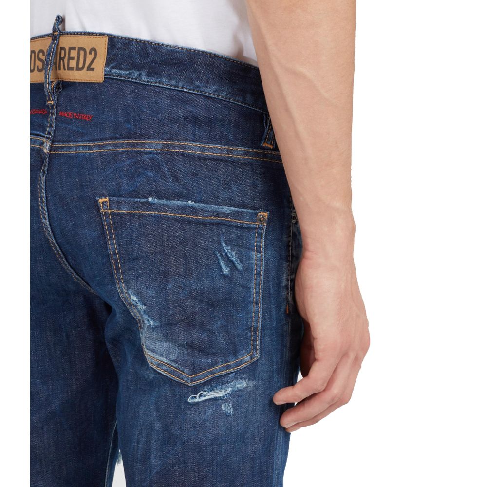 Blå bomuldsjeans og bukser