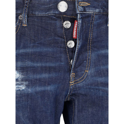Blå bomuldsjeans og bukser