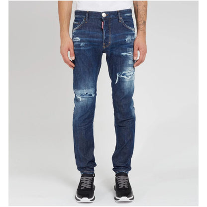 Blå bomuldsjeans og bukser