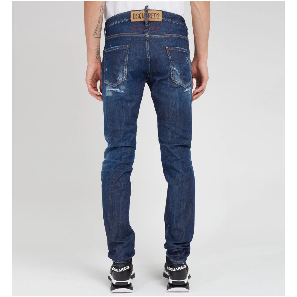 Blå bomuldsjeans og bukser