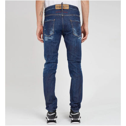 Blå bomuldsjeans og bukser