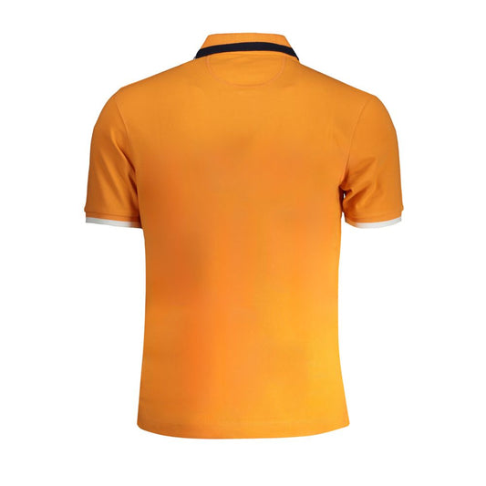 Orange bomuldspoloshirt