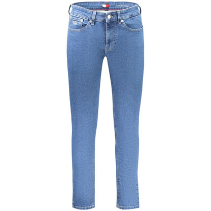Blue Cotton Men Slim Tapered Jean