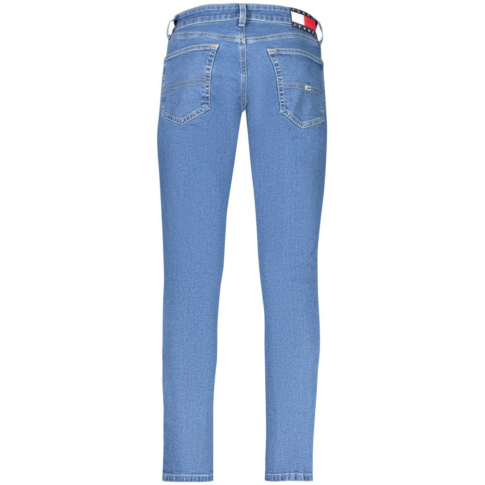 Blue Cotton Men Slim Tapered Jean