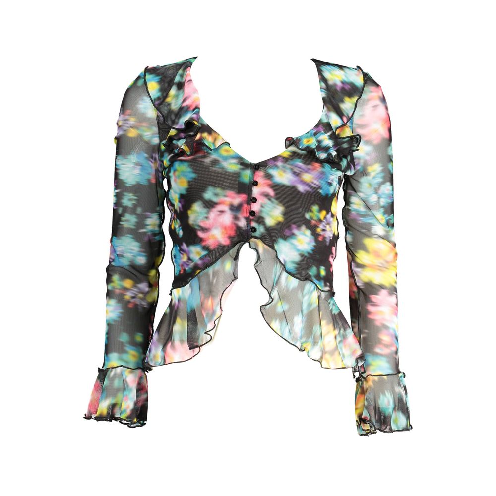 Sort polyester dame-T-shirt