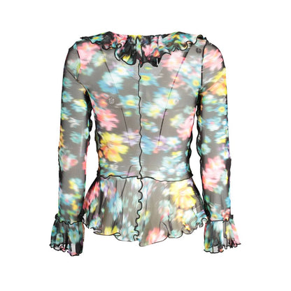 Sort polyester dame-T-shirt