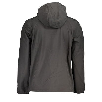 Black Polyester Men Jacket
