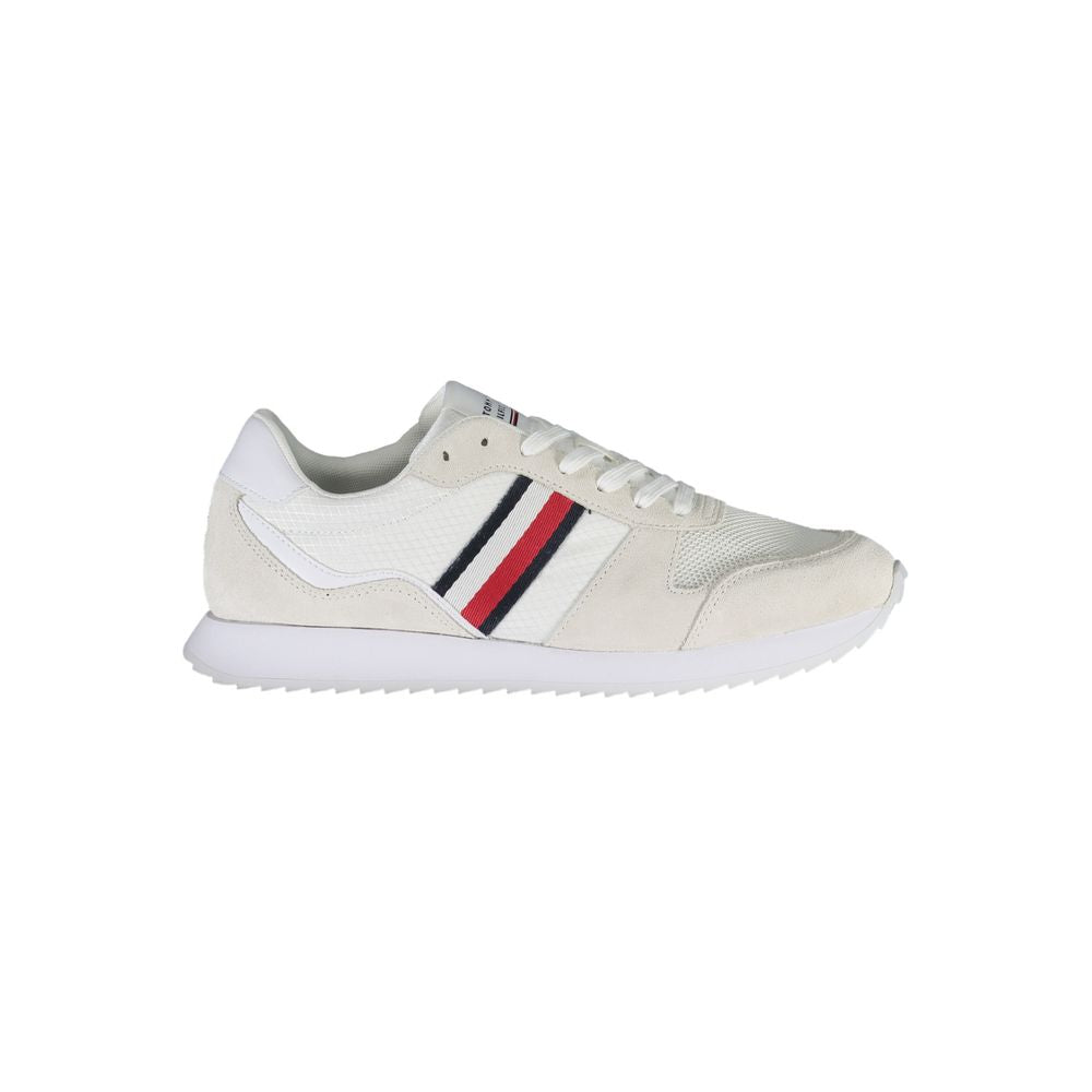 White Polyester Sneaker