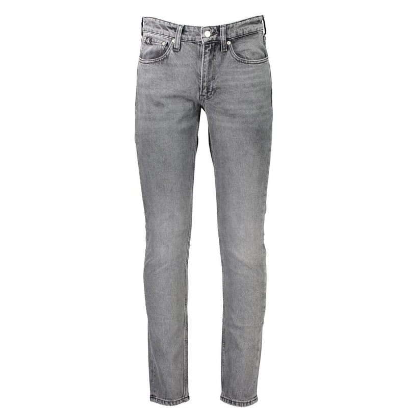 Gray Cotton Men Jeans