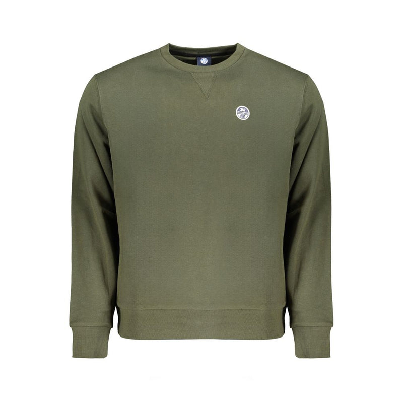 Green Cotton Men Sweater