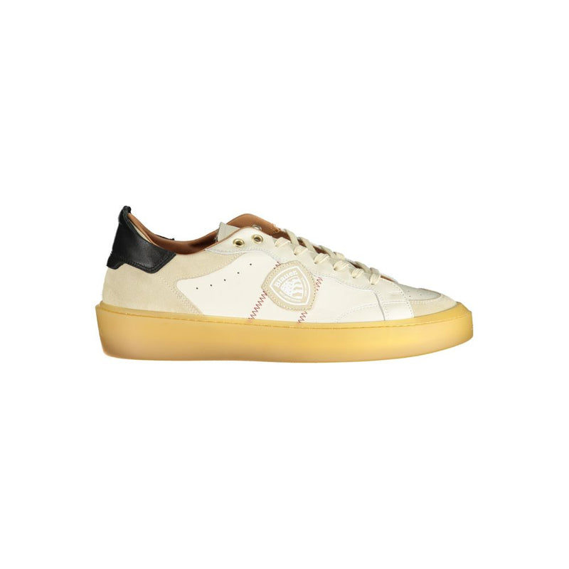 White Polyester Sneaker