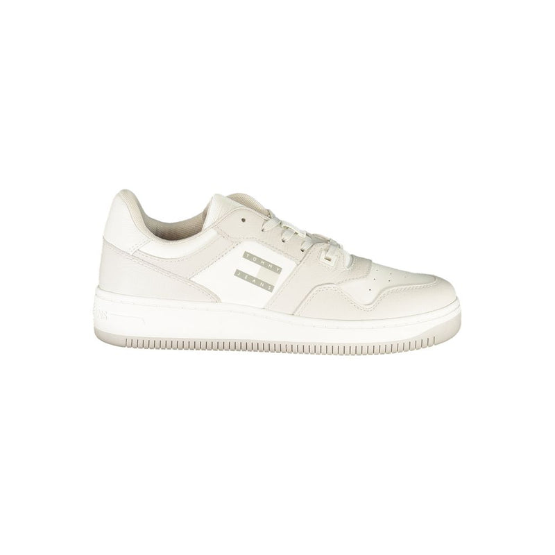 White Polyester Sneaker