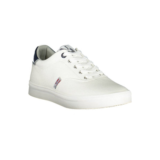 White Polyester Sneaker