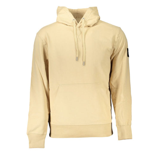 Beige Cotton Men Sweater