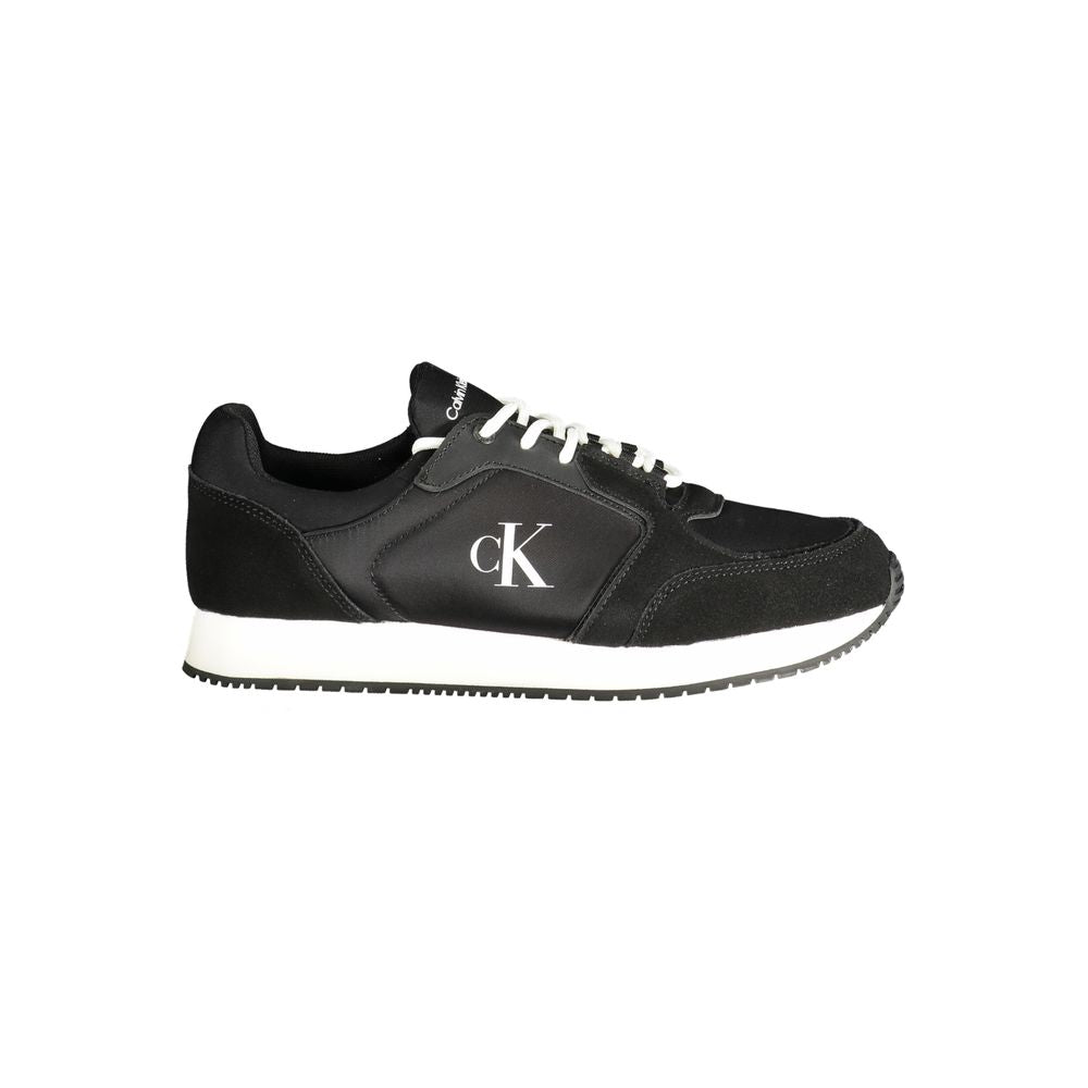 Black Polyester Sneaker