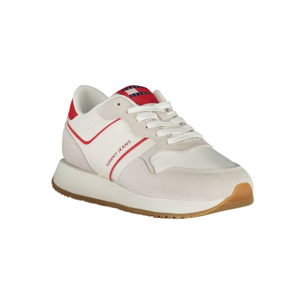 Røde lædersneakers til kvinder
